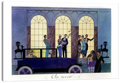 Farewell, engraved by Henri Reidel, 1920 (litho) Canvas Art Print - Art Deco