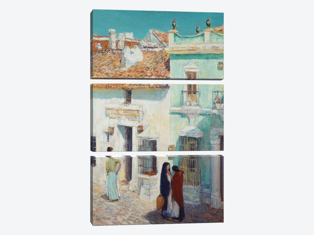 Street Scene, La Ronda, Spain, 1910  by Childe Hassam 3-piece Canvas Print
