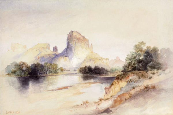 Wyoming: Castle Butte, Green River, Wyoming, 1894  by Thomas Moran
