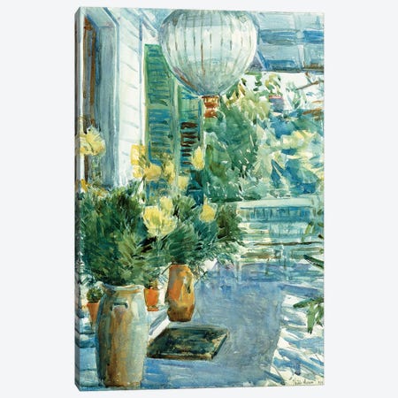 Veranda of the Old House, 1912  Canvas Print #BMN6005} by Childe Hassam Canvas Artwork