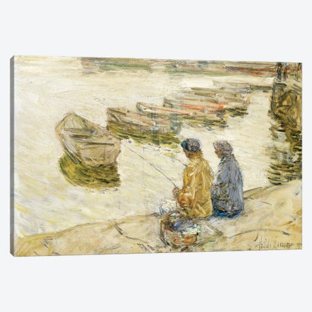 Fishing, 1896  Canvas Print #BMN6014} by Childe Hassam Canvas Print
