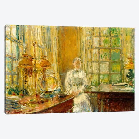 Mrs. Holley of Cos Cob, 1912  Canvas Print #BMN6015} by Childe Hassam Canvas Print