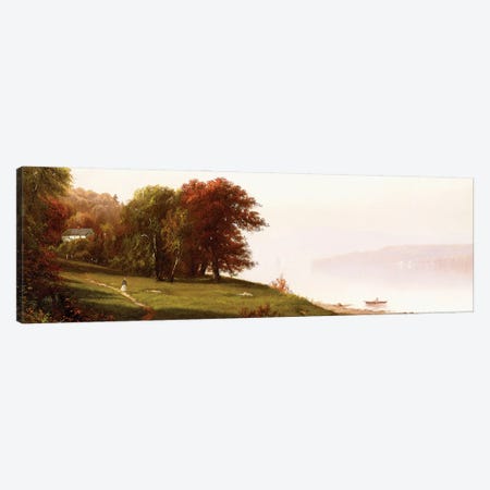 Landscape on the Hudson, c.1865  Canvas Print #BMN6017} by Alfred Thompson Bricher Art Print