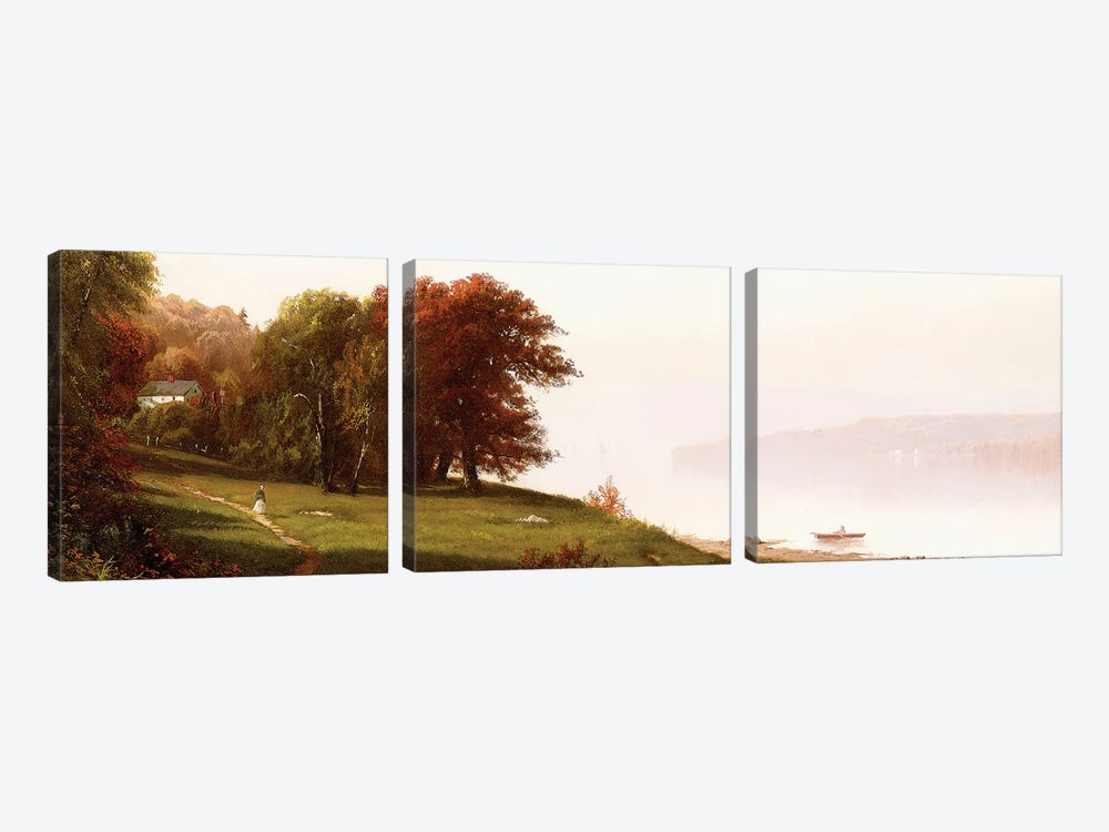Landscape on the Hudson, c.1865  by Alfred Thompson Bricher 3-piece Canvas Print