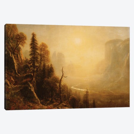 Study for Yosemite Valley, Glacier Point Trail,  Canvas Print #BMN6019} by Albert Bierstadt Canvas Art
