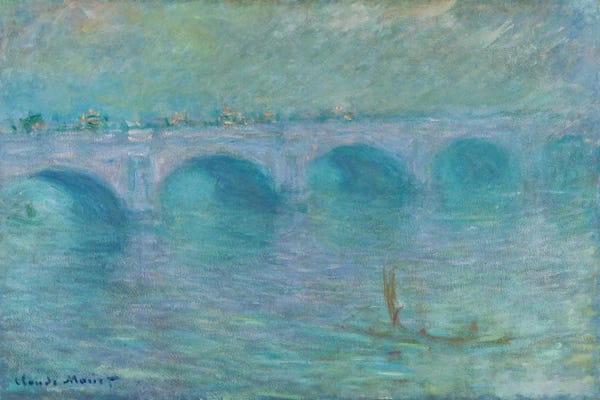 Claude Monet: Waterloo Bridge in the Fog, 1903  by Claude Monet