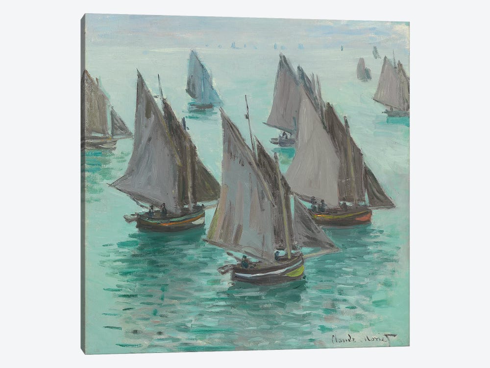 Fishing Boats, Calm Sea, 1868  by Claude Monet 1-piece Canvas Artwork