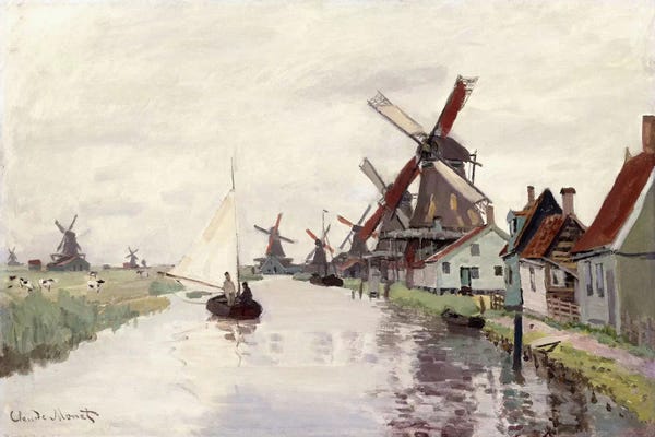 Claude Monet: Windmill in Holland, 1871  by Claude Monet