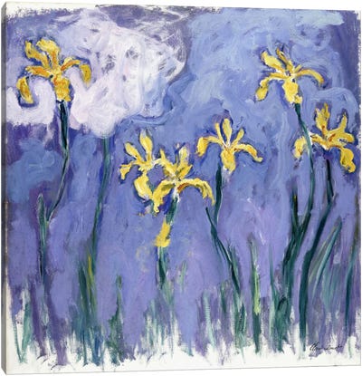 Yellow Iris with Pink Cloud, c.1918  Canvas Art Print - Pantone 2022 Very Peri