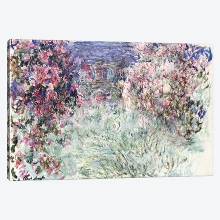 The House among the Roses, 1925  Canvas Print #BMN6047} by Claude Monet Canvas Artwork