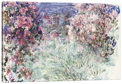 The House among the Roses, 1925  Canvas Art Print - Garden & Floral Landscape Art