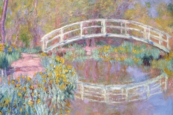 Claude Monet: Bridge in Monet's Garden, 1895-96  by Claude Monet
