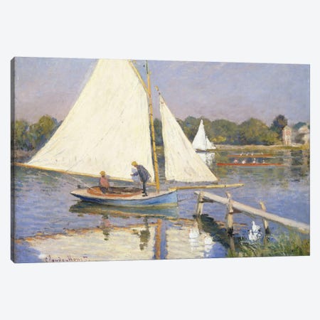 Boaters at Argenteuil, 1874  Canvas Print #BMN6050} by Claude Monet Canvas Artwork