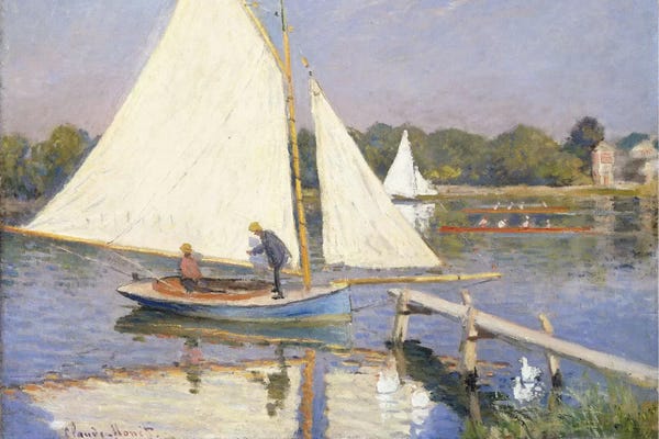 Claude Monet: Boaters at Argenteuil, 1874  by Claude Monet