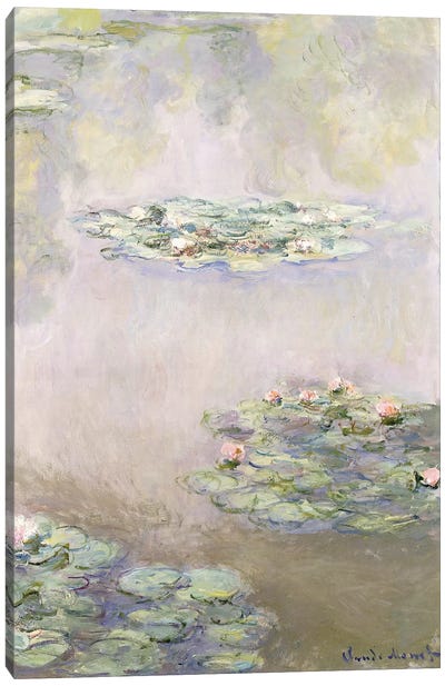 Nympheas, 1908  Canvas Art Print - Claude Monet