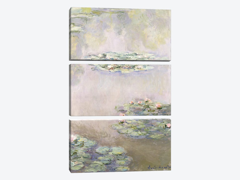 Nympheas, 1908  by Claude Monet 3-piece Art Print