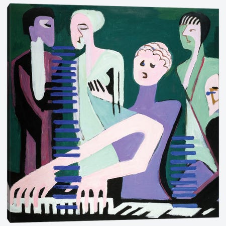 Singer on piano  Canvas Print #BMN6064} by Ernst Ludwig Kirchner Canvas Artwork