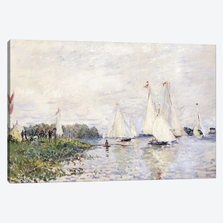 Regatta at Argenteuil, 1874  Canvas Print #BMN6072} by Claude Monet Canvas Wall Art