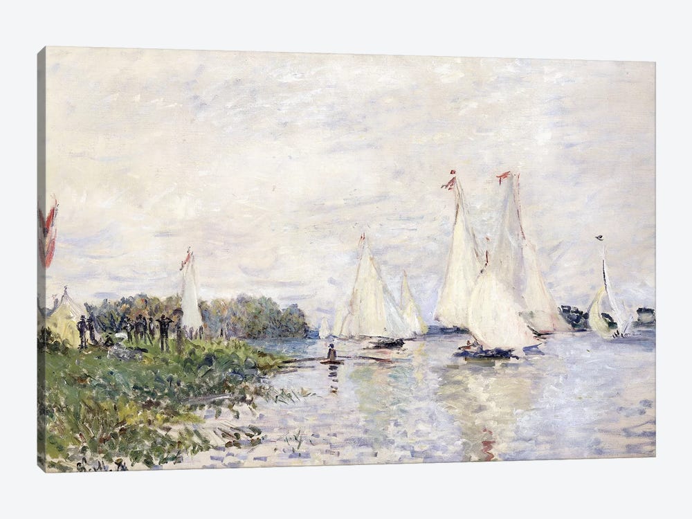 Regatta at Argenteuil, 1874  by Claude Monet 1-piece Canvas Art