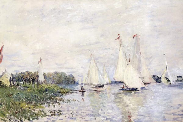 Sailboats: Regatta at Argenteuil, 1874  by Claude Monet