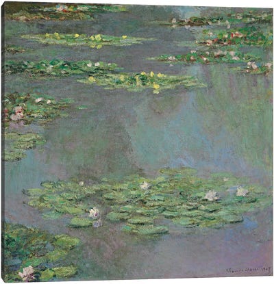 Water Lilies, 1905  Canvas Art Print - Pond Art