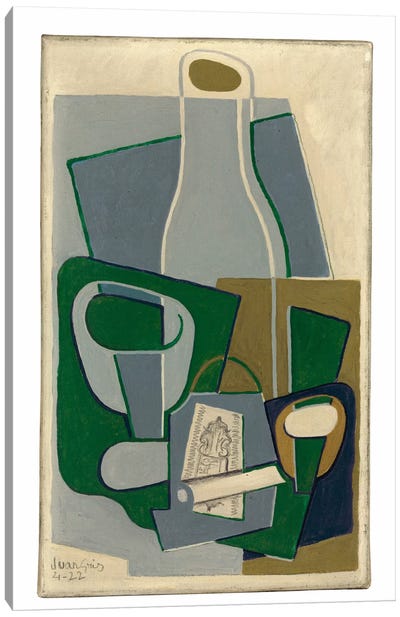 Pipe et Paquet de Tabac, 1922  Canvas Art Print - Modernism Art
