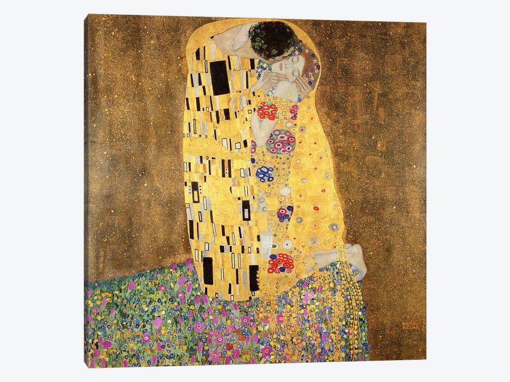 The Kiss by Gustav Klimt 1-piece Canvas Wall Art
