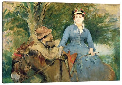 The Donkey Ride, 1880  Canvas Art Print