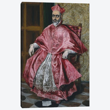 A Cardinal, c.1601 Canvas Print #BMN6100} by El Greco Canvas Artwork