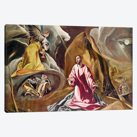 Agony In The Garden Of Gethsemane, c.1590's (National Gallery - London) Canvas Print #BMN6105} by El Greco Canvas Print