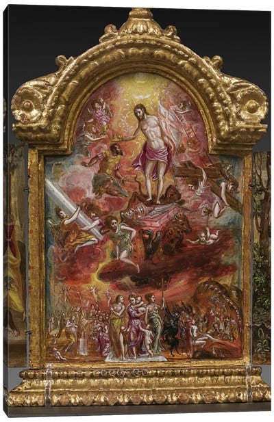 Allegory Of The Christian Knight (Front Side Of Central Panel From El Greco's Portable Altar) Canvas Art Print