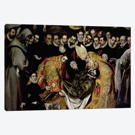 Bottom Half In Detail, The Burial Of Count Orgaz (Illustration of a Local Legend), 1586-88 Canvas Print #BMN6108} by El Greco Canvas Art