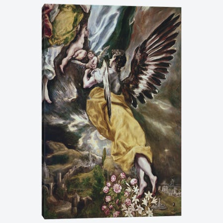 Bottom Half In Detail, The Immaculate Conception, 1607-13 Canvas Print #BMN6109} by El Greco Canvas Wall Art