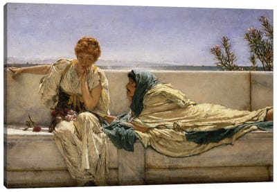 Pleading, 1876  Canvas Art Print - Sir Lawrence Alma-Tadema