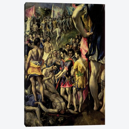 Bottom Left In Detail, The Martyrdom Of St. Maurice, 1580-83 Canvas Print #BMN6110} by El Greco Canvas Print