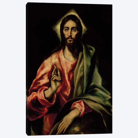 Christ Blessing Canvas Print #BMN6114} by El Greco Canvas Art