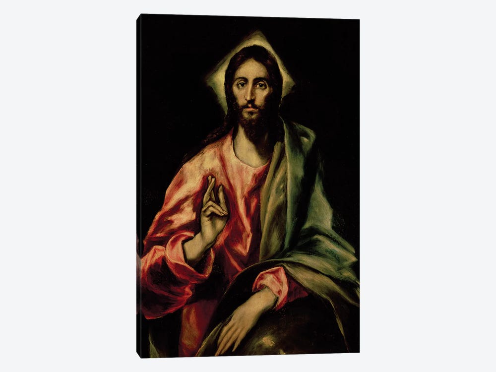 Christ Blessing by El Greco 1-piece Canvas Print