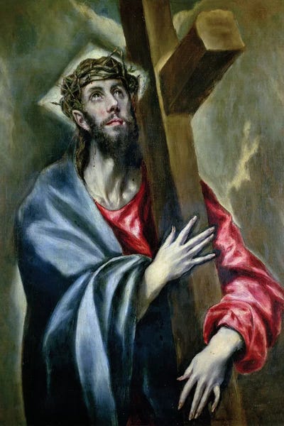 Christ Clasping The Cross, 1600-10 by El Greco multi panel art
