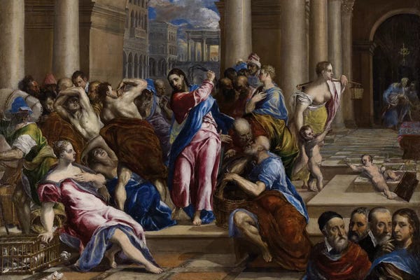 El Greco: Christ Driving The Money Changers From The Temple, c.1570 by El Greco