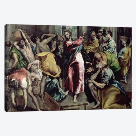 Christ Driving The Traders From The Temple, c.1600 Canvas Print #BMN6117} by El Greco Canvas Art