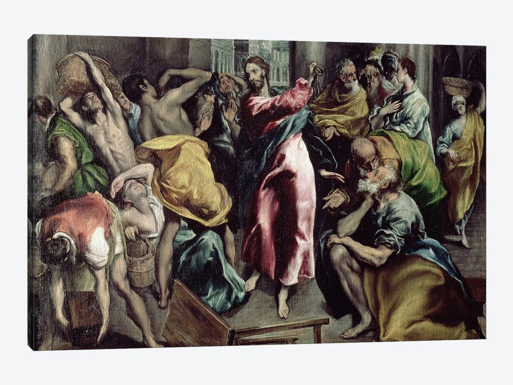 Christ Driving The Traders From The Temple, c.1600 by El Greco 1-piece Canvas Wall Art