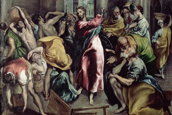 El Greco: Christ Driving The Traders From The Temple, c.1600 by El Greco