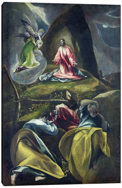Christ In The Garden Of Olives Canvas Art Print - El Greco