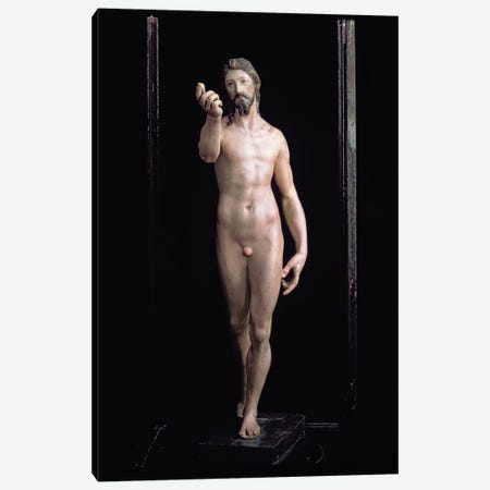 Christ Resurrected (Painted Plaster) Canvas Print #BMN6119} by El Greco Canvas Print