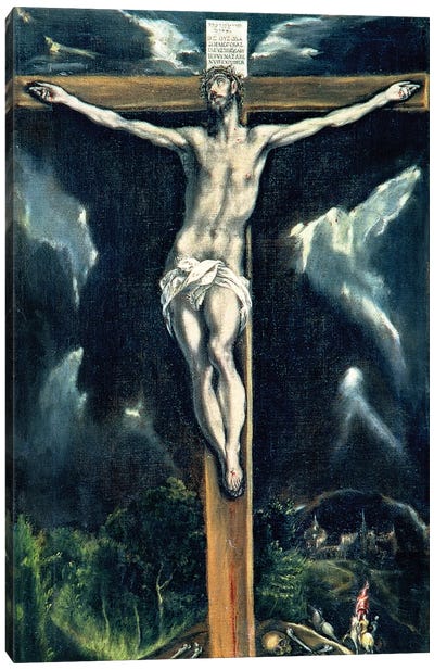 Crucifixion (Casa y Museo del Greco) Canvas Art Print - El Greco