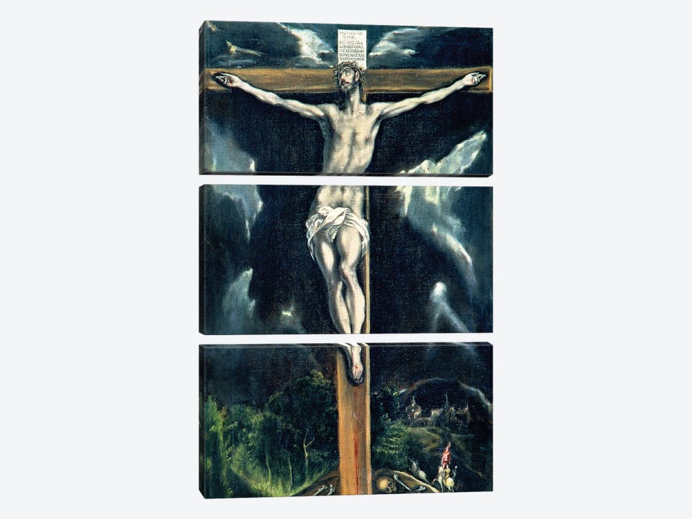Crucifixion (Casa y Museo del Greco) by El Greco 3-piece Canvas Artwork