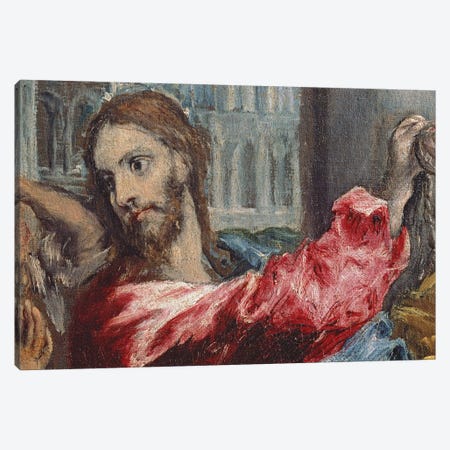 Detail Of Christ, Christ Driving The Traders From The Temple, c.1600 Canvas Print #BMN6125} by El Greco Canvas Art Print