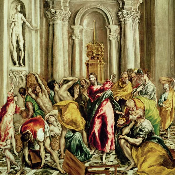 El Greco: Jesus Driving The Merchants From The Temple, 1610-14 by El Greco