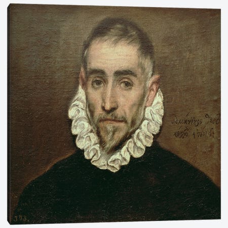 Portrait Of An Unknown Gentleman, c.1594 Canvas Print #BMN6157} by El Greco Canvas Wall Art