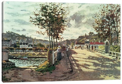 The Seine at Bougival, 1869 Canvas Art Print - Claude Monet